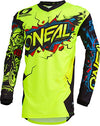 Picture of O'Neal mens Neck Element Villain Jersey, Neon Yellow, Small US