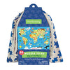 Picture of Mudpuppy Map of the World Puzzle To Go, 36 Pieces, 12”x9” – Kids Ages 3+ - Colorful Map with Illustrations of Iconic Landmarks – Packaged in Travel-Friendly Drawstring Fabric Pouch –Perfect for Planes