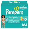 Picture of Diapers Size 5, 164 Count - Pampers Baby Dry Disposable Baby Diapers (Packaging and Prints May Vary)
