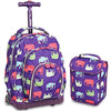 Picture of J World New York Kids' Lollipop Rolling Backpack and Lunch Bag Set, Elephant, One Size