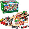 Picture of BRIO World 33052 Deluxe Railway Set | Wooden Toy Train Set for Kids Age 3 and Up, Green