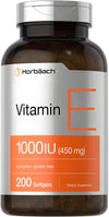 Picture of Vitamin E 1000 IU Softgel Capsules | 200 Count | Non-GMO, Gluten Free, Preservative Free | Vitamin E Oil | by Horbaach
