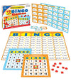 Picture of Carson Dellosa Addition and Subtraction Bingo Board Games—Kids Bingo Games With 36 Double-Sided Game Cards, Bingo Chips, 100 Calling Cards, Answer Mat, 3-36 players, Ages 5+