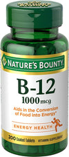 Picture of Nature's Bounty Vitamin B12, Supports Energy Metabolism, Tablets, 1000mcg, 200 Ct