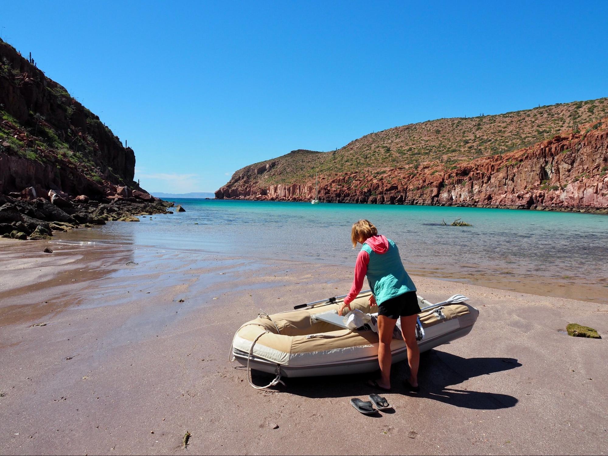 Dinghy on beach