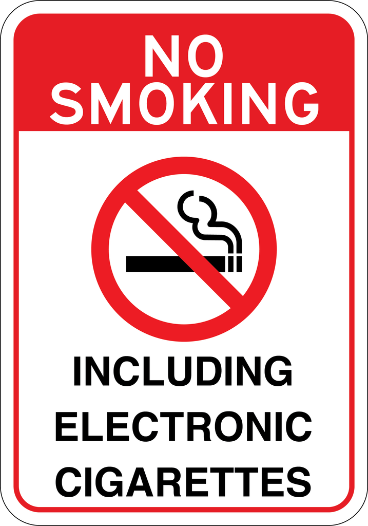 No Smoking Including Electronic Cigarette Sign – Sign Wise