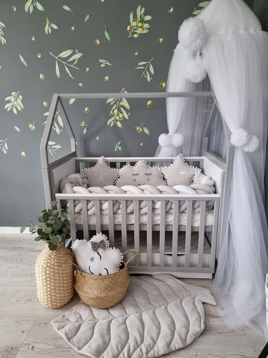 Braided Crib Bumper - Available in 6 Colors and 4 Sizes – BlueBird Baby