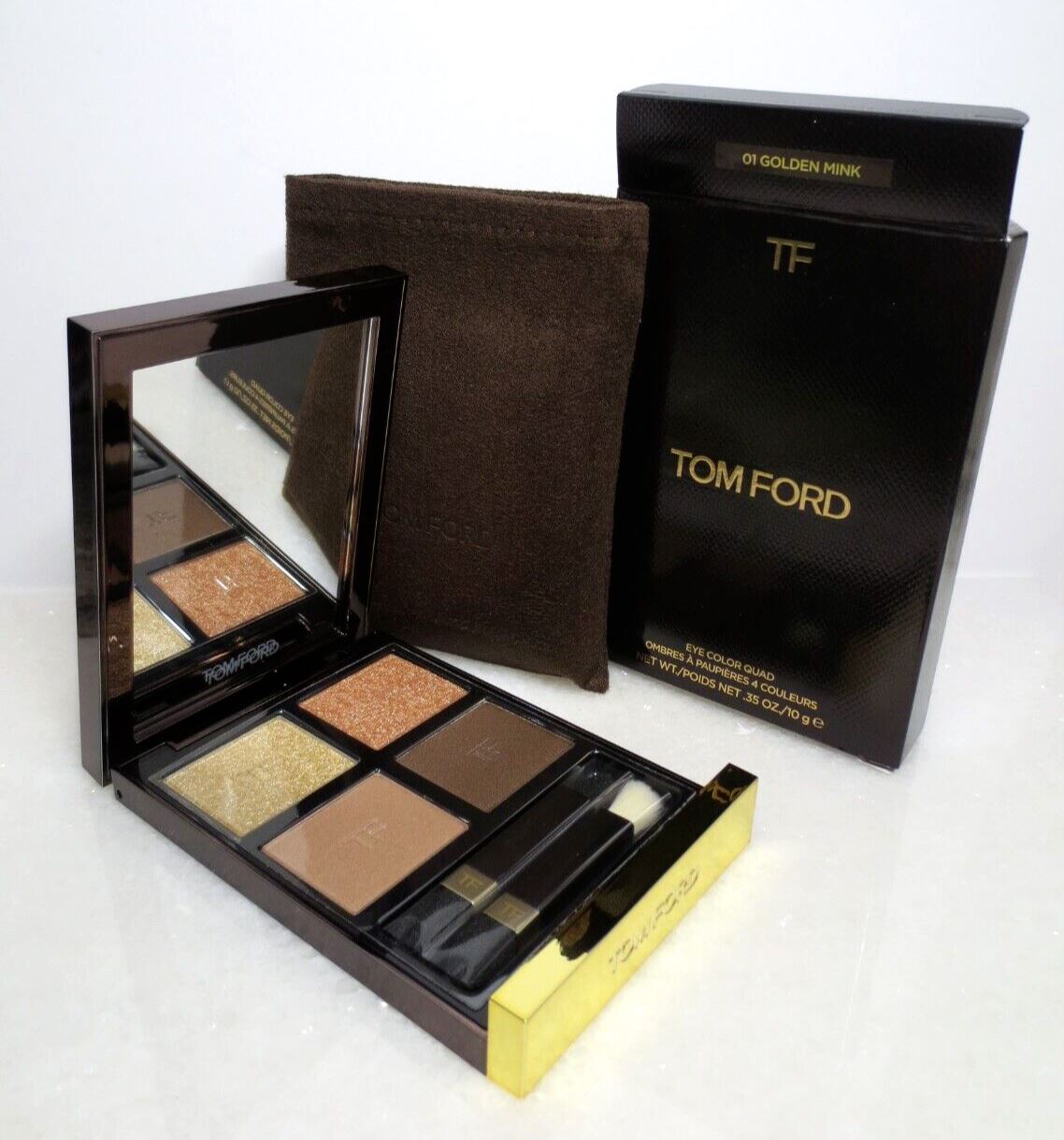 TOM FORD EYE COLOR QUAD IN SHADE #01 GOLDEN MINK  OZ BOXED W/ POUC –  CoCoCosmetics49