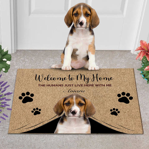 Welcome To The Dog Home - Funny Personalized Dog Decorative Mat