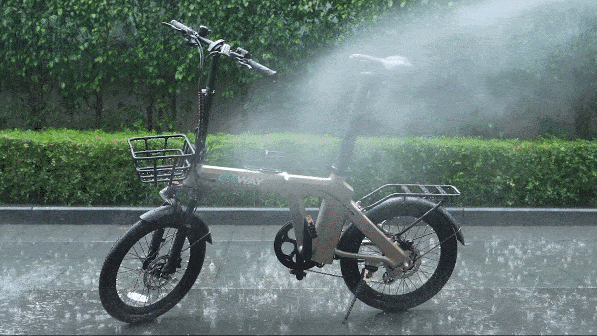 防水処理された電動折りたたみ自転車 ERWAY A02