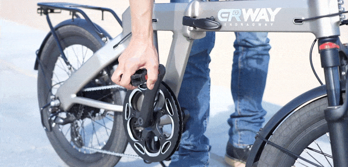 折りたたんでも軽く移動可能な電動折りたたみ自転車 ERWAY A02