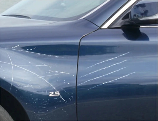 車用 コーティング剤 ひっかき傷による塗装の損傷