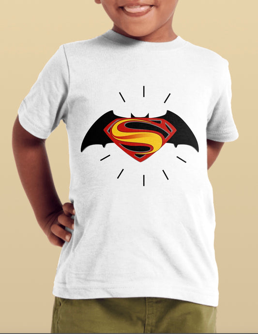 batman superman logo shirt