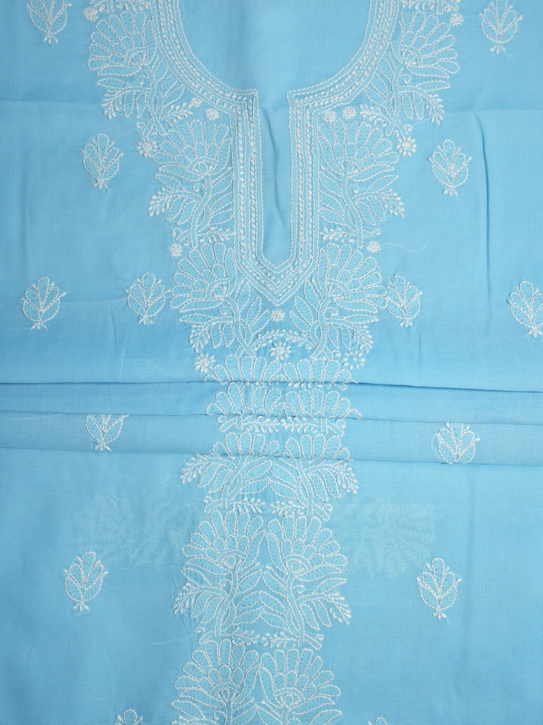 Rose PInk Cotton Chikankari Kurti Fabric (Kurti Fabric) – Dress365days