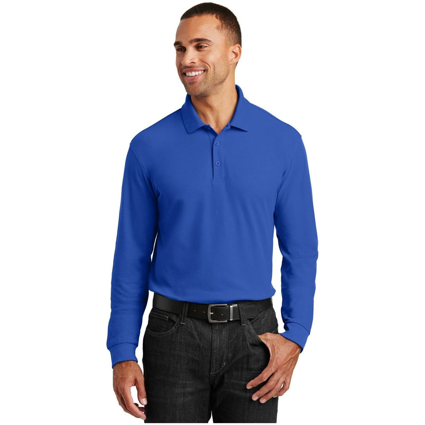 Port Authority ® Long Sleeve Core Classic Pique Polo. K100LS - Port Authority K100LS Polos/Knits Port Authority