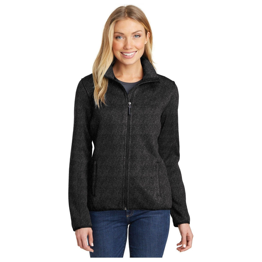 Port Authority ® Women's Sweater Fleece Jacket. L232 - Port Authority L232 Outerwear Port Authority