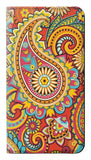 Samsung Galaxy A53 5G PU Leather Flip Case Floral Paisley Pattern Seamless