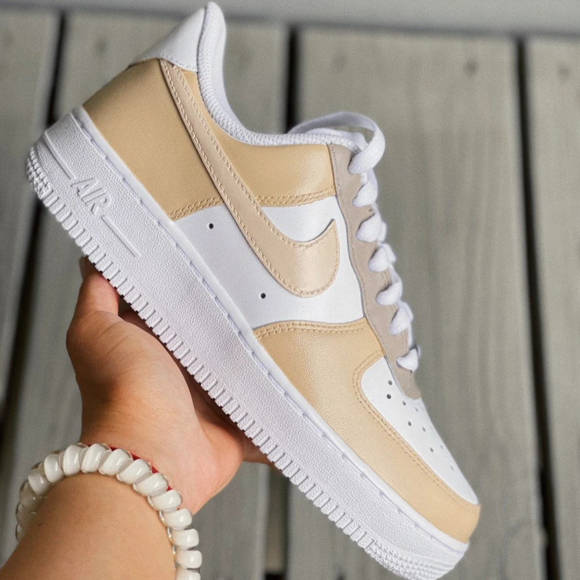 nude color air force ones