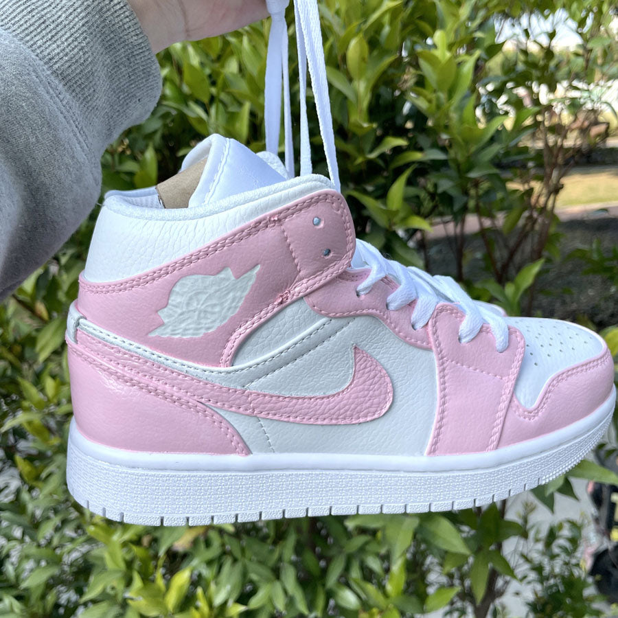 custom pink jordans
