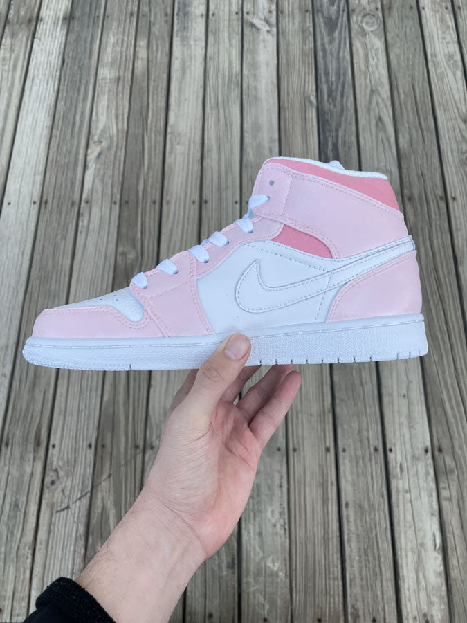 custom pink jordan 1