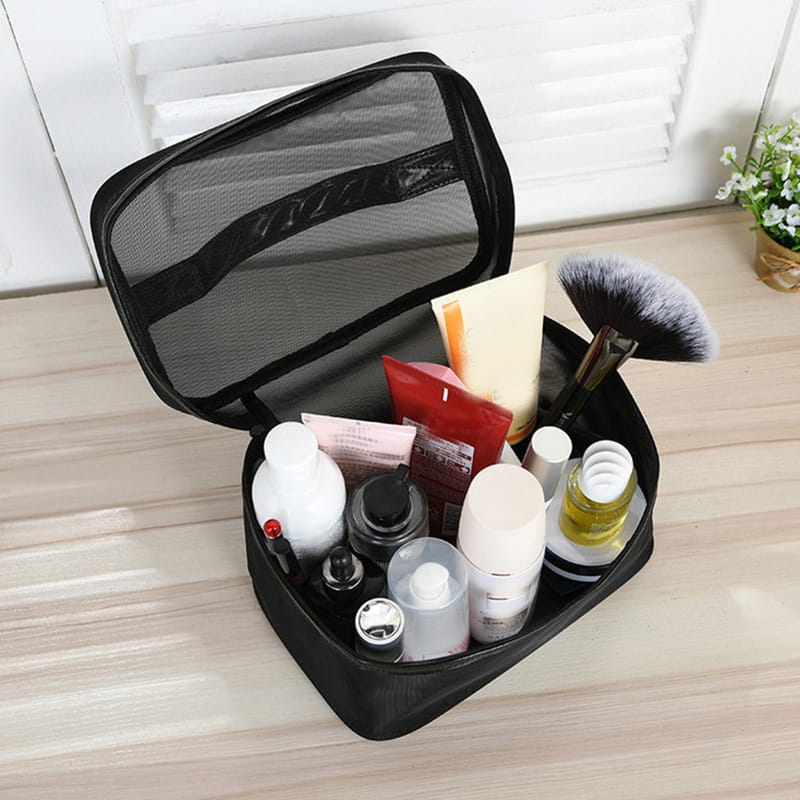 Tragbare Netz-Kosmetiktasche – transparentes Make-up-Etui für Damenreisen –  Oz Marketplace