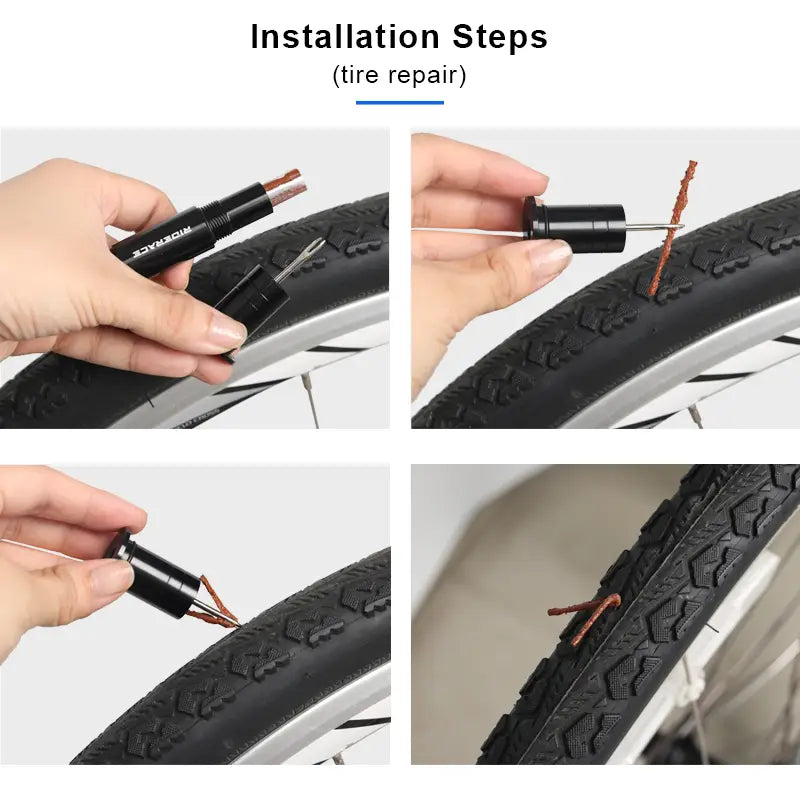 Reparaturset für schlauchlose Fahrradreifen mit  Dichtmittel-Gummistreifen-Bohrwerkzeug – Oz Marketplace