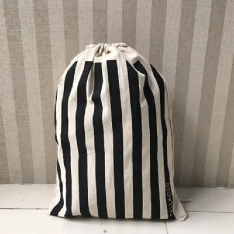 Linen Cotton Laundry Bag Animal Stripe Drawstring Backpack Cartoon Toy  Storage – Oz Marketplace