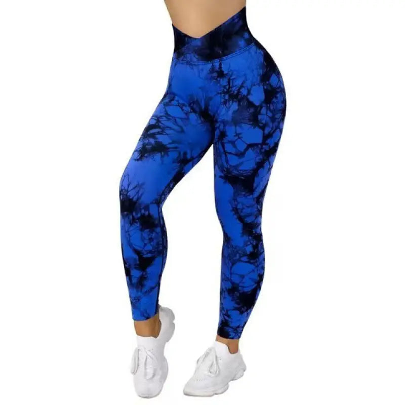 Yoga Trendy Tie Dye Seamless Sports Leggings