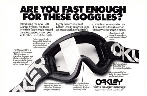 Oakley goggle press ad