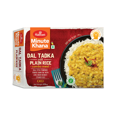 Dal Tadka with Plain Rice
