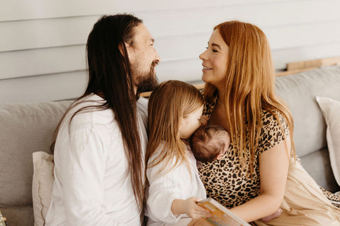 Chelsea, Brad & Family at home.