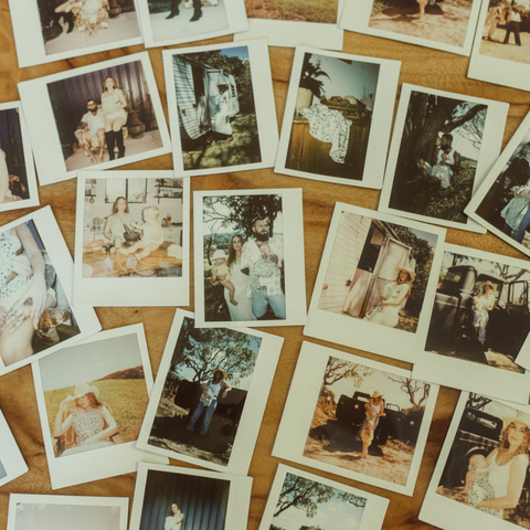 Polaroids of the behind the scenes of our latest campaign shoot with @katerosefolk