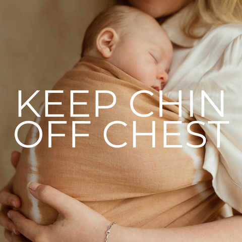 Keep chin off chest - ticks safety guidelines for safe babywearing with Chekoh