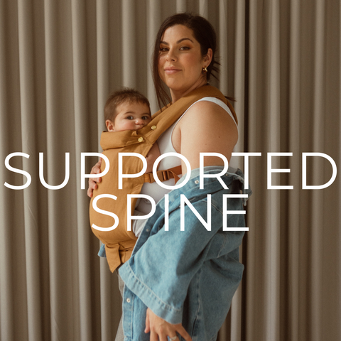 Supported Spine - Ticks guidelines for safe babywearing in any carrier with Chekoh