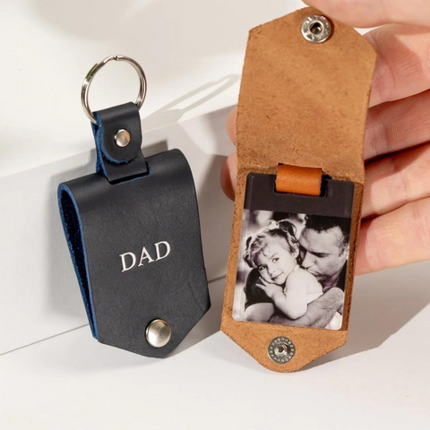 Arlo and Co Gift Ideas for Dad this Father's Day - Keychain with photo and monogramming.