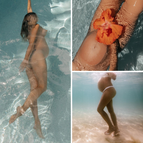 Examples of Bekky's underwater Maternity photos