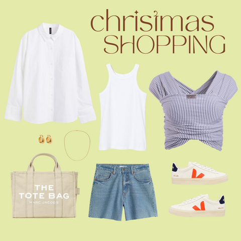 Christmas Shipping outfit inspo with Chekoh Baby Carriers