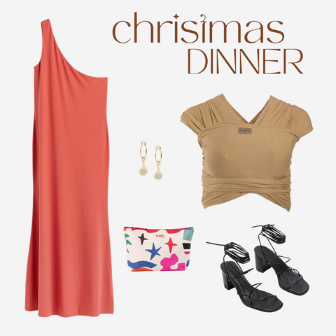 Christmas Dinner outfit inspo - Chekoh Baby Carrier