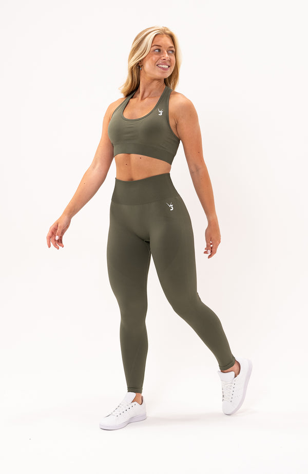 V3 Apparel Women's Limitless Seamless Sports Bra - Fawn - Gym Workout,  Yoga, Running