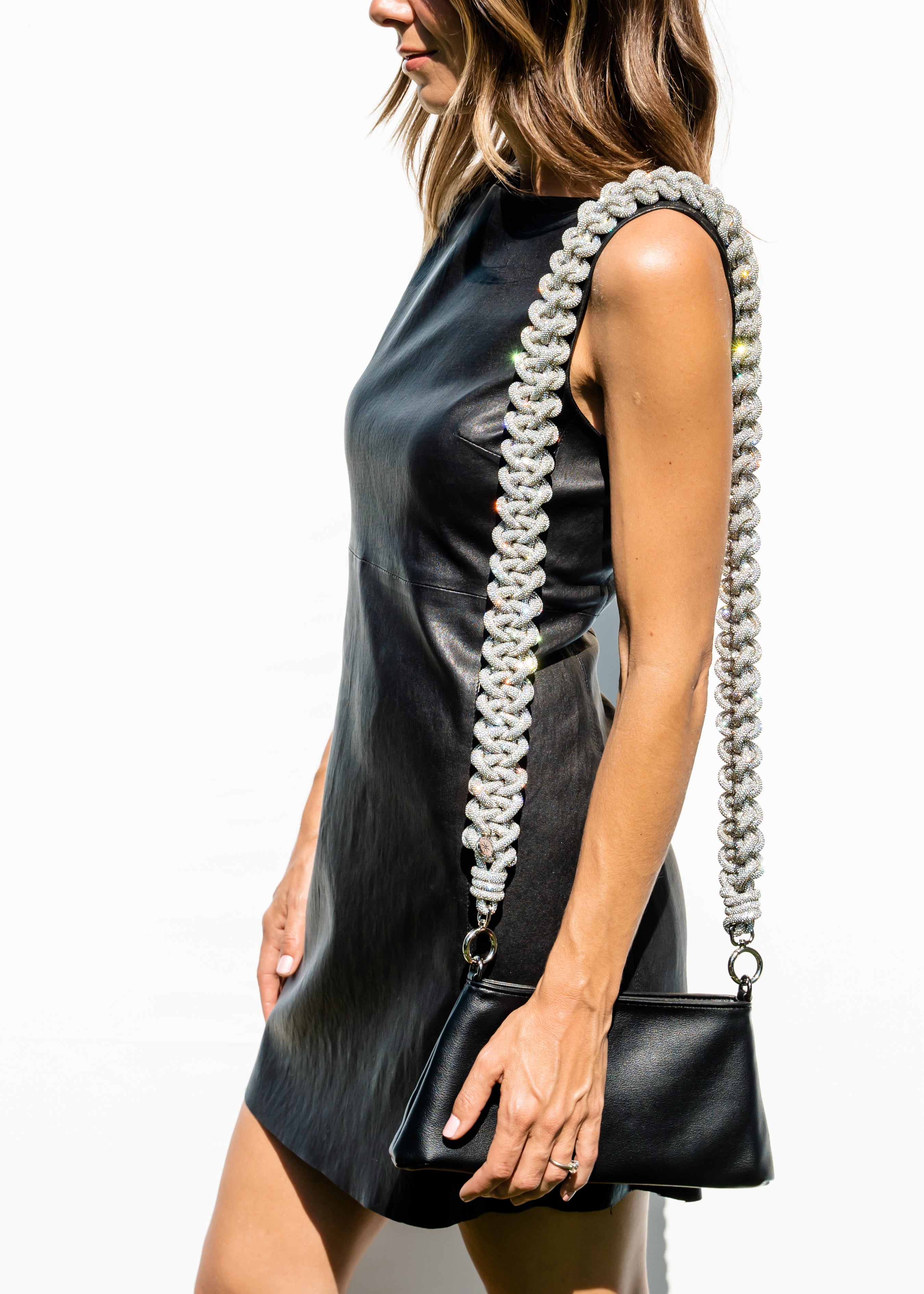 Gunmetal Metal Chunky Chain Strap Bag