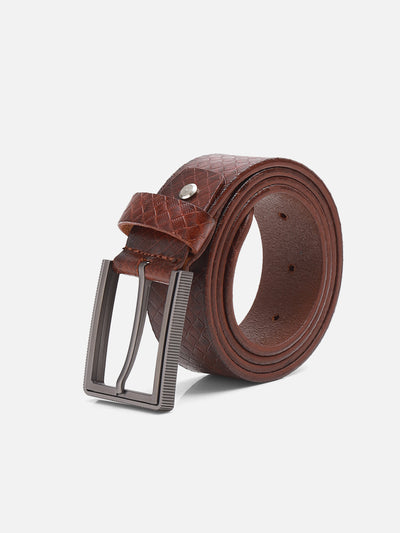 Dark Tan Leather Belt - FALB23-014