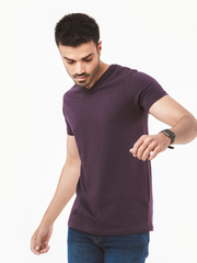 Regular Fit V-Neck Basic Tee - FMTBT22-013