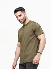 Regular Fit Henley Classic Tee - FMTCT23-006