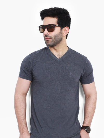 Stretch Fit V-Neck Basic Tee - FMTBS22-013