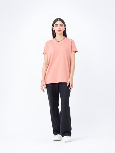 Regular Fit V-Neck Basic Tee - FWTBT23-012