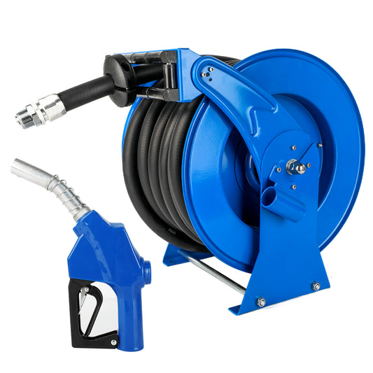 Retractable Diesel Fuel Hose Reel 1 x 50' with Fueling Nozzle for Tru –  Ecojoy