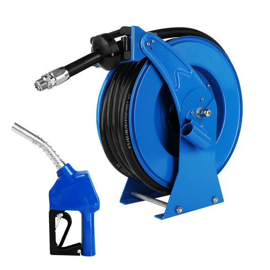 Retractable Fuel Hose Reel with Refueling Nozzle, 3/4 x 66ft Spring D –  Ecojoy