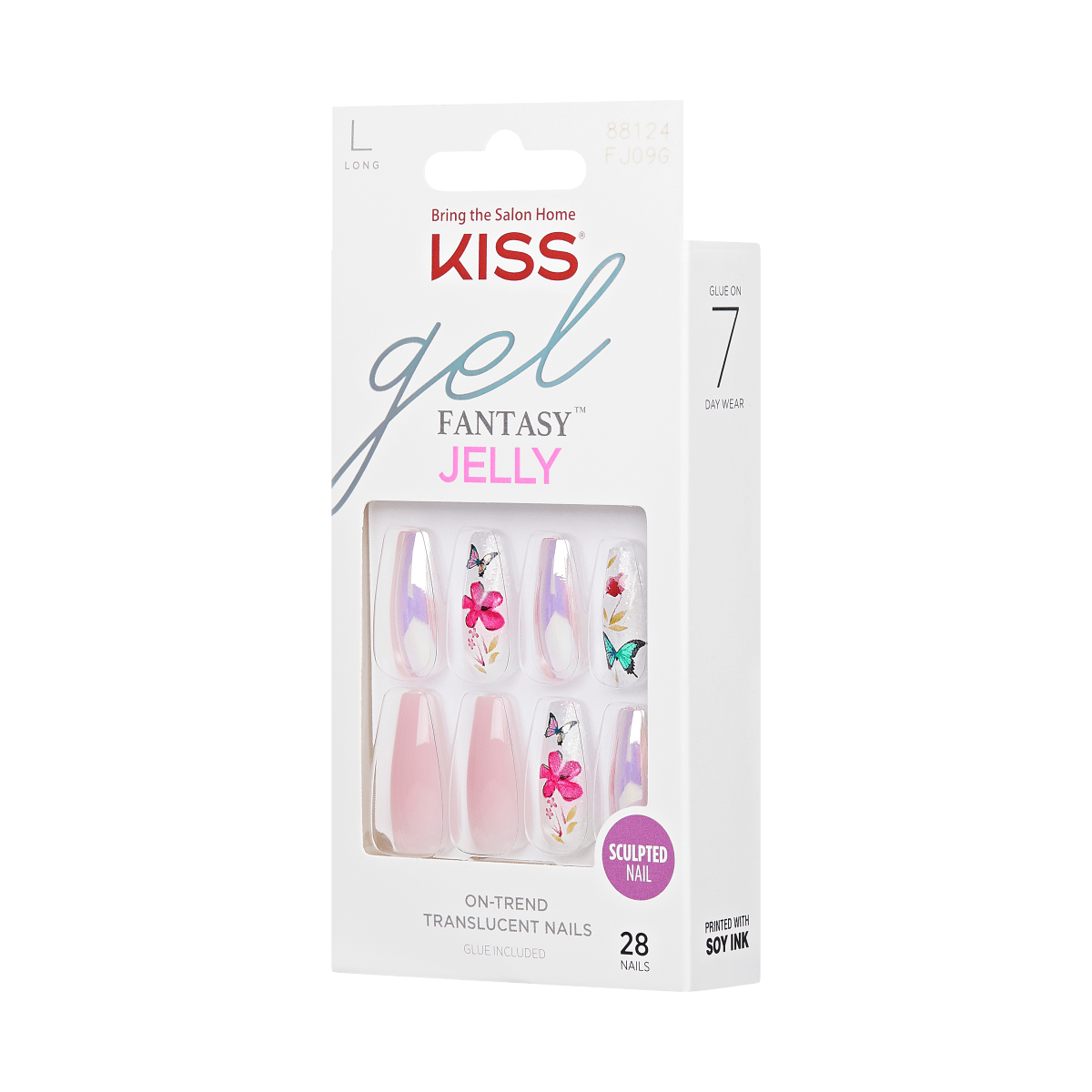 KISS Jelly Fantasy XL Nails - Cherry Jelly - Shop Nail Sets at H-E-B