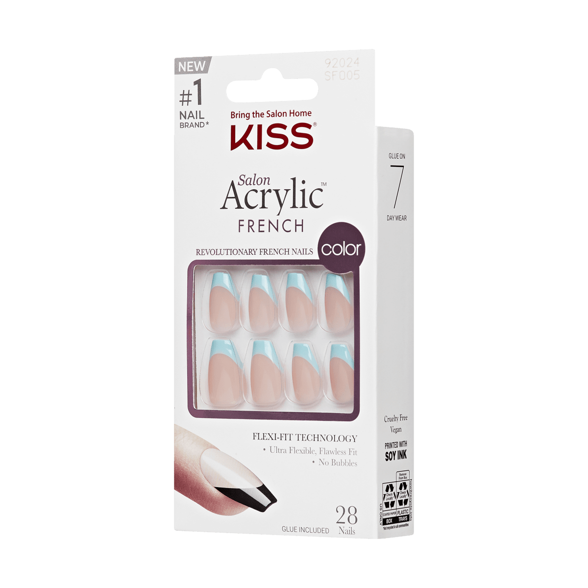 Square Press on Nails Short Fake Nails Gradient White Acrylic Nails Glossy  Glue on Nails Full Cover Extra Short Press on Nails with Design Cute Nude  False Nails for Women French Manicure