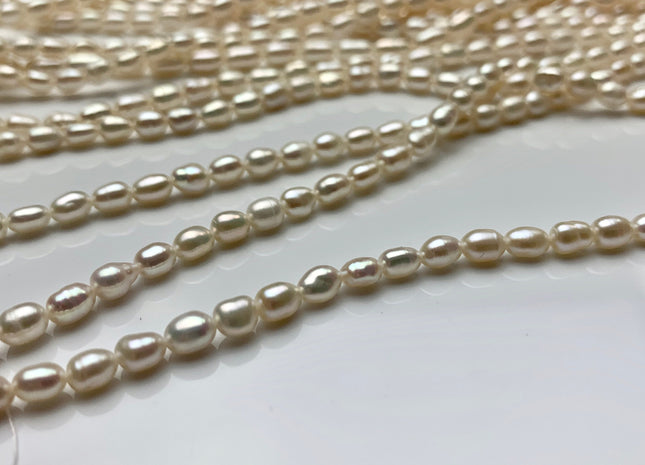 1x2.5 mm AAAA Very Rare Natural White Tiny Freshwater Pearls Small But –  QualityBeadMart